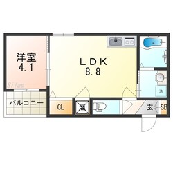 GRANDIR河内花園の物件間取画像